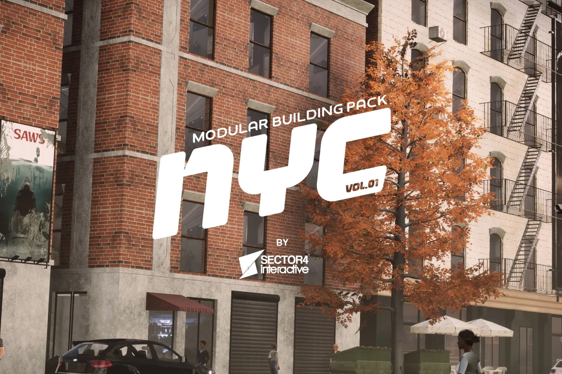 NYC Modular Buildings Pack- Volume1 - Unity Asset by Sector4 Interactive